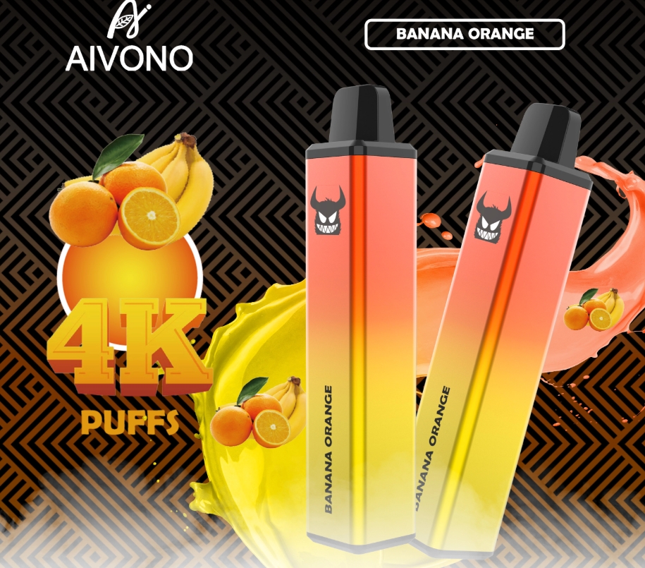 Aivono AIM FREAK 4000 Puffs Vape - banana laranja: O encontro tropical que conquistou o Brasil em 2025